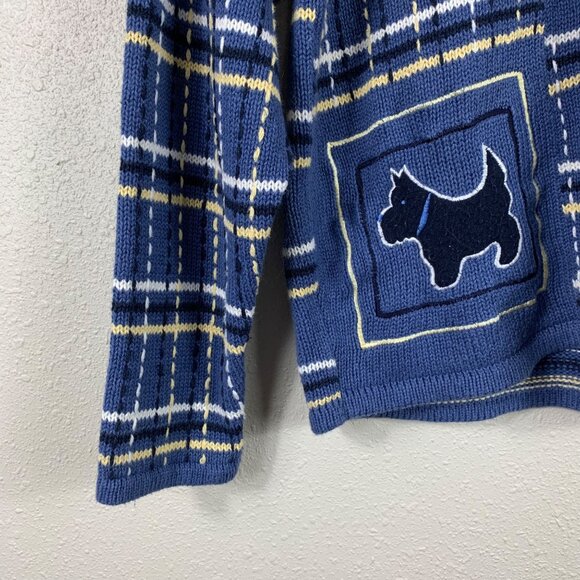Christopher & Banks Hand Embroidered Scottie Dog Knit Sweater - Size Medium - Picture 2 of 6
